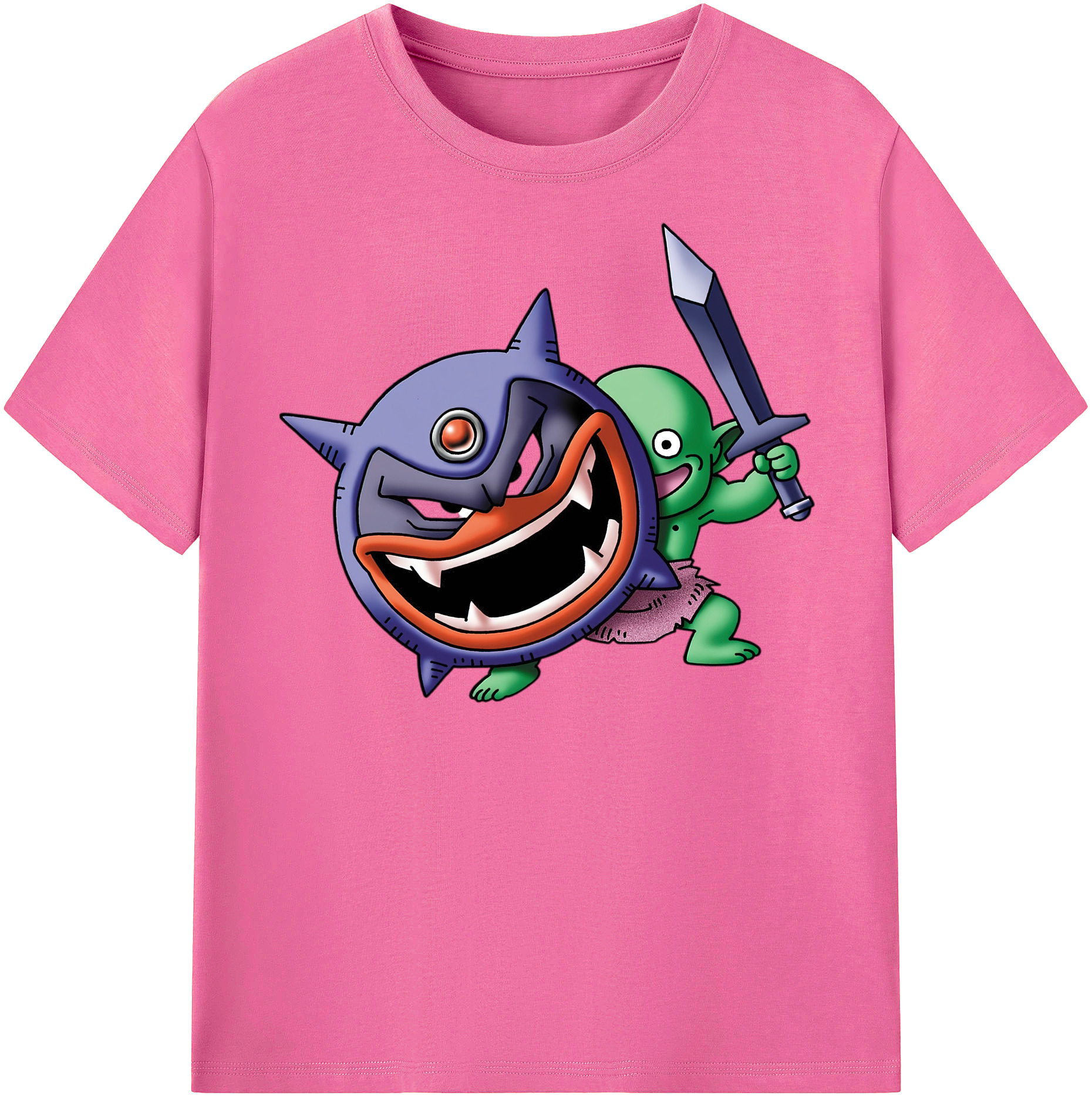 （画像用） ドラゴンクエスト Doragon Kuesuto Dragon Quest レディースカジュアルプリントTシャツ（綿100％）